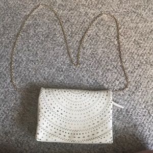 White and gold purse
